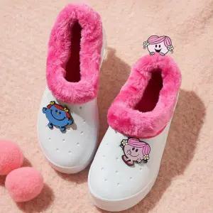 에이블 MMLM 웃음양과 포옹 겨울 실내화흰실 초등학생 키즈 학교 PVC 슬리퍼 털실 퍼실 어린이