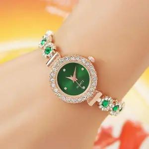 [콩심팥심]커플 가성비 한정판 여성 손목시계 그린 슬라이