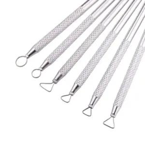 도자기 도예 스크래퍼 조각도 도구 6종용품 소조 저소용 만들기 공방 스텐 조각툴 점토 점토칼 스크 용스