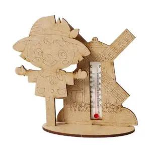 [하프클럽/]MDF DIY 온도계(풍차와 허수아비)자재 50개