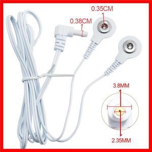 수십 EMS 마사지 용 양방향 2.35mm 플러그 와이어 전기 신경 근육 자극기 전극 패드 용 전극 케이블 라인