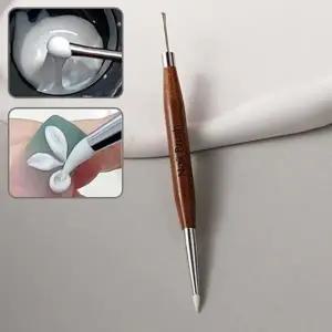 네일파우더브러쉬 네일가루 손톱브러쉬 스파츌라 실리콘브러쉬-W...