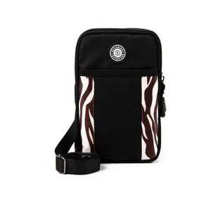 크로스백 슬림 지퍼 보조 핸드폰 가방 지브라브라운