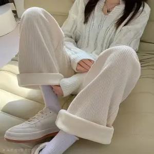 봄 겨울 코듀로이바지 밴딩 약기모 골지 와이드 팬츠 꾸안꾸 일자핏