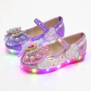 해피걸 하트별 아동 키즈 어린이 국산 여아 LED 구두