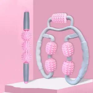 안마세트 + 돌기형 마사지롤 마사지스틱 홈트레이닝