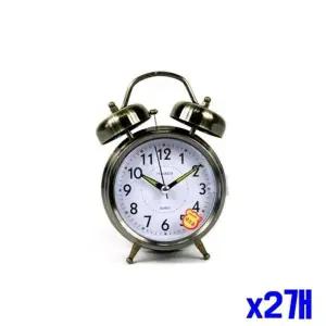 [콩심팥심]bns 메탈 원형 탁상시계 12x6x17.5cm x2개 인테리어시계