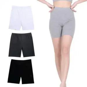 면 소재 여성용 흰색 5부 속바지 팬티슬립 학생속바지 5부속바지 여름속바지 여성속바지