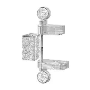 욕실 드라이기 거치대 2단 선반 드라이기 홀더