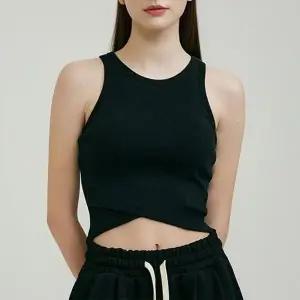 여성용 브라 패드 내장 요가 민소매 운동티셔츠 헬스 러닝복