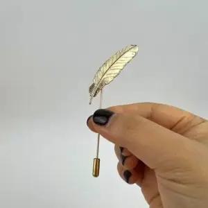 골드 브로치 깃털 럭셔리 무대 자유 날개 기념 패션 금장 기념 무대 자유 날개