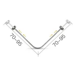 무타공 코너 샤워커튼봉 ㄱ자 길이조절 화장실 용품
