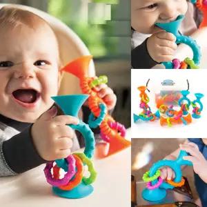 스퀴즈 핍스퀴즈룹스세트 실리콘치발기 이앓이완화 치아발육 아기딸랑이 유아 (6pcs)