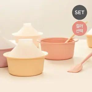 [모윰]실리콘 타진 이유식찜기 3종세트 (소+대+미니 스파츌라)