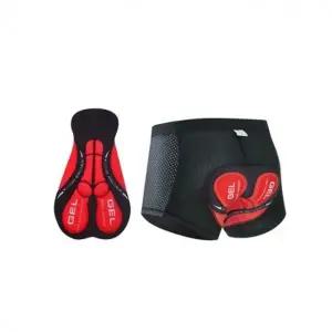 ( )남성용 사이클 이너웨어 메쉬 쿠션 팬츠 자전거 라이딩 속바지 실리콘 패드 레드블랙 L