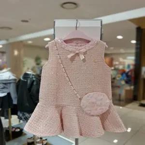 [프렌치캣] 핑크 프릴 트위드 원피스 (Q61DCO140)