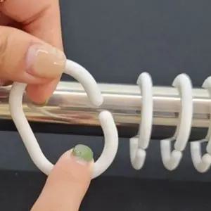 [콩심팥심]플라스틱 C형 12P 레일고리 커튼고리 흰색 커튼링