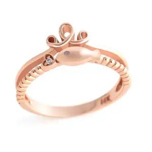 18K 물고기 왕관 탄생석 6월 화이트오팔 레이어드 반지 SRS31762