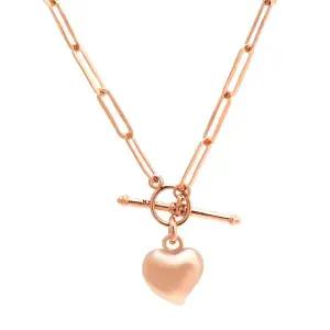 18K 통통하트 펜던트 클립체인 목걸이 JNN24548