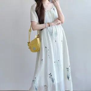 bns 맘콩 자수임부복 임부복 임산부원피스 임산부 여름임 임부복 임산부원피스 임산부