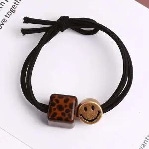 [오너클랜]bns 스마일 레오파드 호피 머리끈 팔찌 헤어끈 머리고무줄