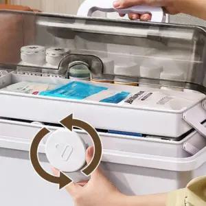 [골드스마일]3단 가정용 비상 약보관 휴대용 중형 응급 구급상자