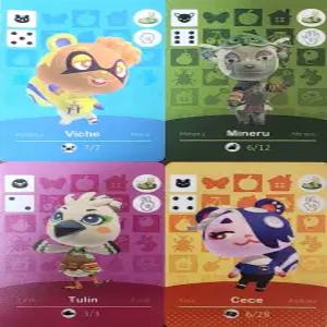 동물의 숲 미사카 미넬 튤리 나기사 4종 세트