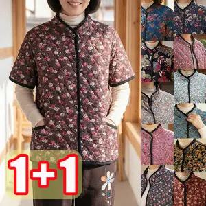 [엄마옷 로즈맘][1+1] 주화효도반팔누빔조끼