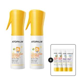 아토팜 키즈 쿨링 스포츠 선 스프레이 SPF50+ PA++++ 100ml 2개+[증정]젤로션20mlx2개+프레쉬샴푸20mlx2개