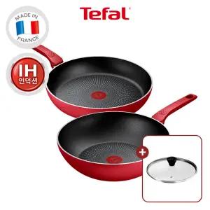 [테팔] 데일리 엑스퍼트 인덕션 프라이팬 2종(팬28+웍28) (+레온 유리뚜껑28)