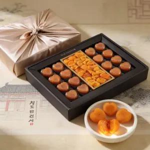 하트청도반건시 곶감선물세트 하트반건시 60g 16입+감말랭이300g(고급형)+고급보자기