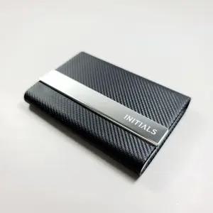 이니셜스 블랙 메탈 명함지갑 카드지갑 / 이니셜 로고 무료/ 선물케이스 포함
