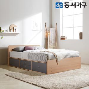 동서가구 미휴 깊은서랍 2단 슈퍼싱글 SS 수납침대+9존독립 매트리스 DF636033