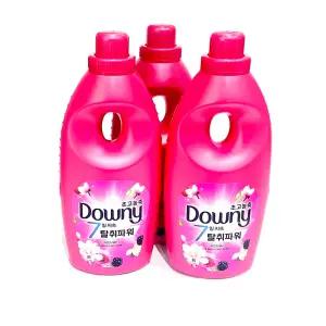 다우니 초고농축 섬유유연제 핑크 1리터3개 목련과베리