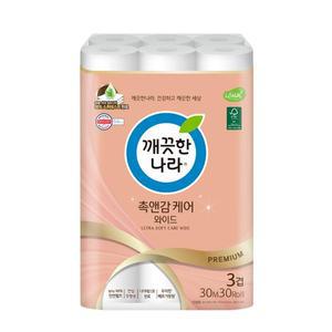 깨나라 3겹촉감디럭스가든화장지(30M*30롤)