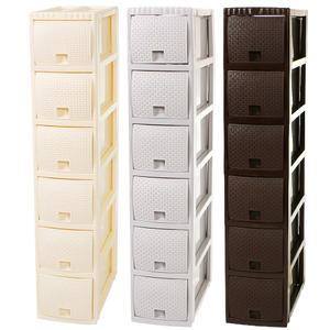 코코 6단서랍장 틈새 라탄 플라스틱 서랍장 수납장 사물함