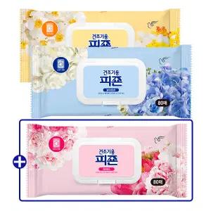 [2/8-2/11 2+1특가] 피죤 건조기용 시트 섬유유연제 80매x2개 / 풍부한 향기, 오픈캡타입