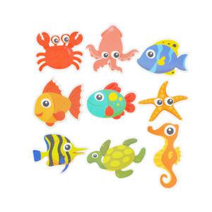 미끄럼방지 바다동물스티커9종+밀착주걱 세트 욕실 욕조 바닥 계단 유아 어린이 화장실