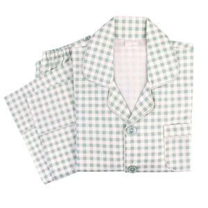 초등학생 실내복 남아 고방체크 면파자마 주니어 잠옷세트