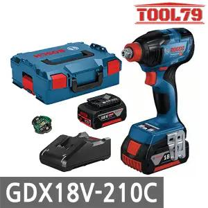 보쉬 GDX18V-210C 충전임팩트드릴 렌치 겸용 18V 5.0AH 배터리 2개 세트