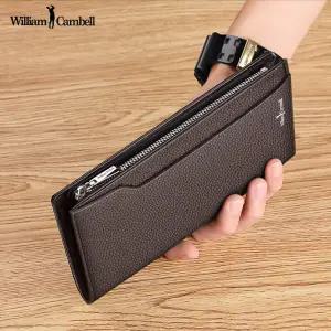 WilliamCambell (윌리엄캠벨)  명품소가죽 남성장지갑 카드 명함 핸드폰 정장 지갑 POLO508