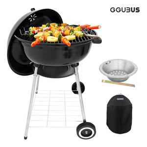 꾸버스 바베큐그릴 애플57 베이직SET 숯통+커버 BBQ 숯불 직화 훈제 펜션 야외 대형