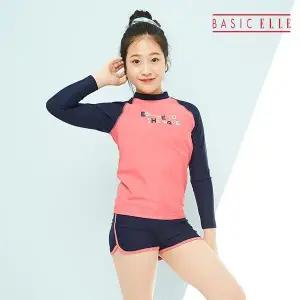 [베이직엘르]여아동 래쉬가드 상하의 세트 수모 수영복  BEG Q691P_P319022514