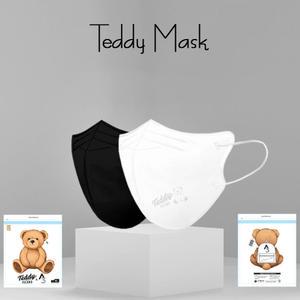 테디 새부리형마스크 100매 초특대 블랙 화이트