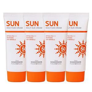 [푸드어홀릭](4개)푸드어홀릭 멀티 선크림 70ml SPF50 PA+++ /백탁없는 혼합자차 썬크림 선블록 자외선차