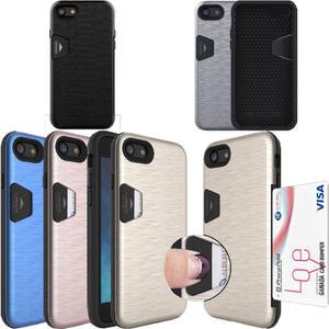 아이폰 SE 3세대 2세대 카드 수납 슬롯 더블 범퍼 케이스 메탈 슬림 충격 흡수 폰케이스 iPhone SE3 SE2