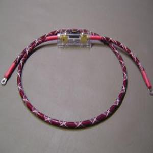 고급형4게이지 레드 플러스직결선/(+)보강선/플러스접지 고급사각ANL블럭(휴즈포함) CELOT익스펜더마감처리