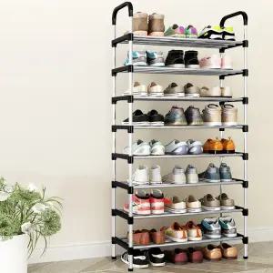 스틸 신발 정리대 8단 수납장 조립식 현관 신발장 OLV-SR8P