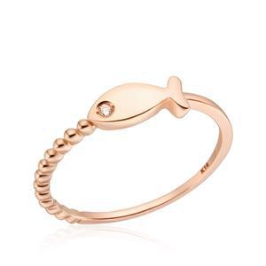 갤러리아 [비앤비골드] 14K/18K 큐빅아이 물고기 볼볼 언발 반지 NPR35599