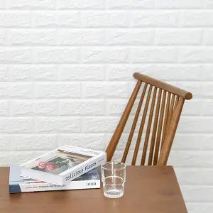 제이오마켓 롤형 접착식 폼블럭 화이트 100cmx220cm/셀프 인테리어 DIY 단열 포인트 접착 붙이는 쿠션 벽돌 벽지 시트지